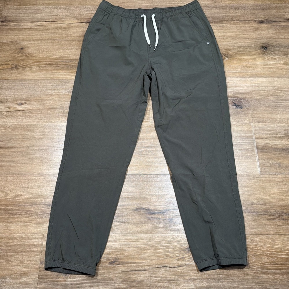 Vuori Mens LARGE Lined Kore Jogger Pants Grey Elastic Waist Drawstring V456